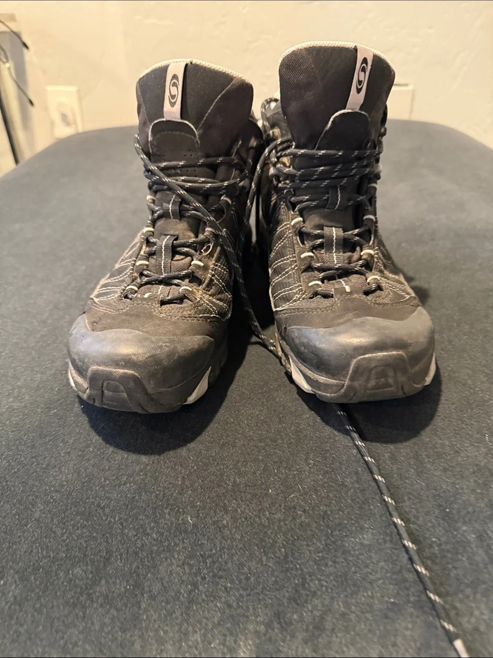 Salomon Black Hiking Boot with Tan Accents